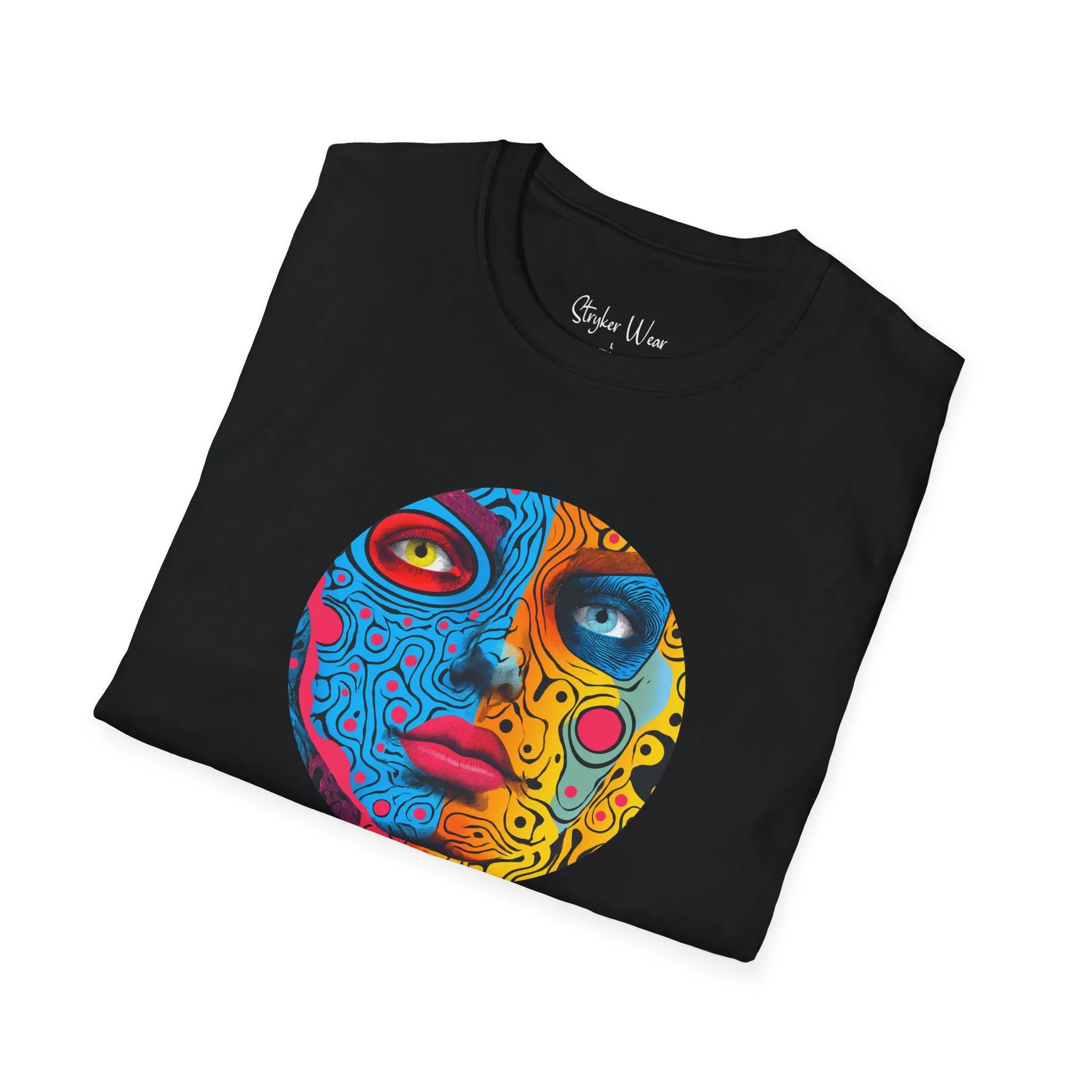 Abstract Face Pop Art | Unisex Softstyle T-Shirt