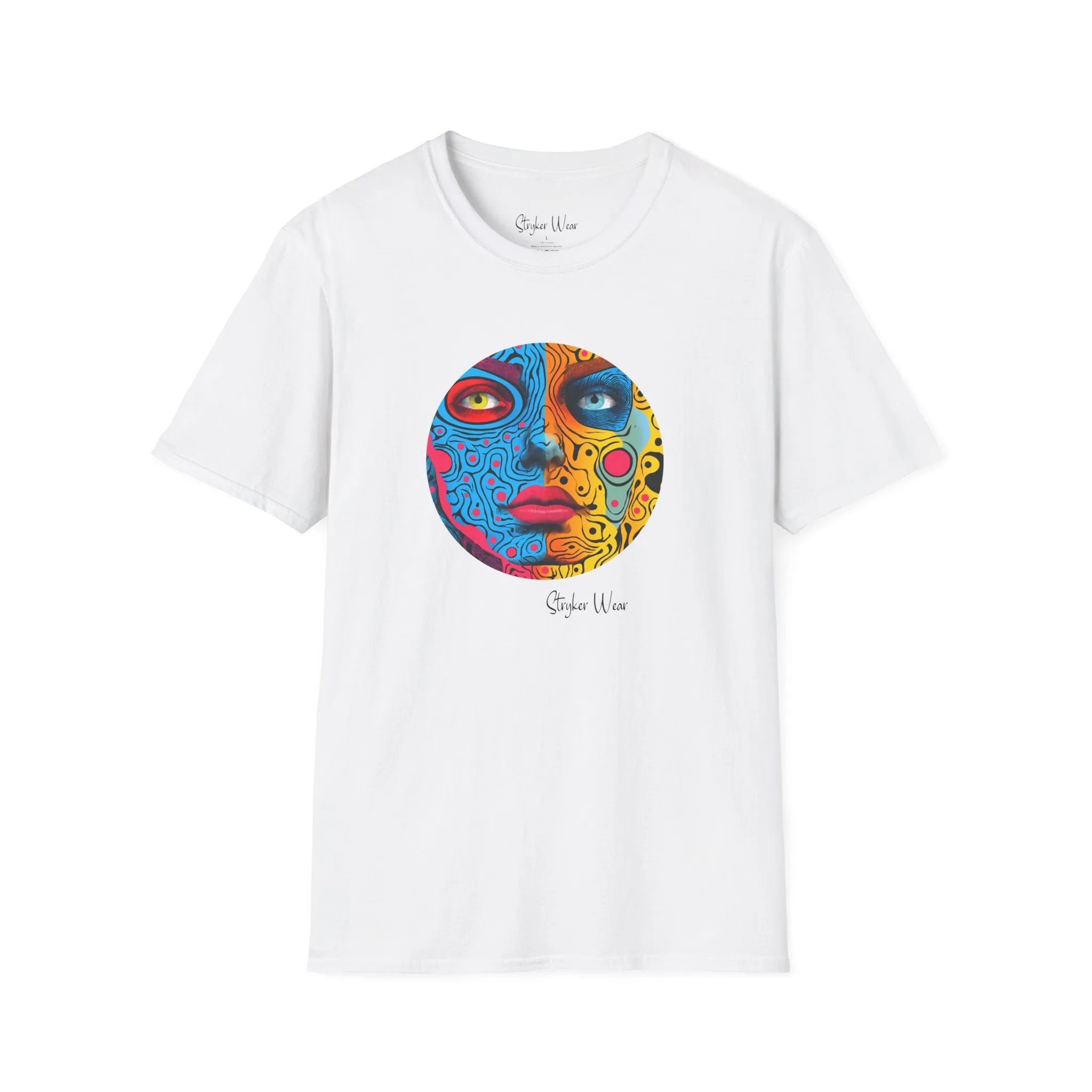 Abstract Face Pop Art | Unisex Softstyle T-Shirt