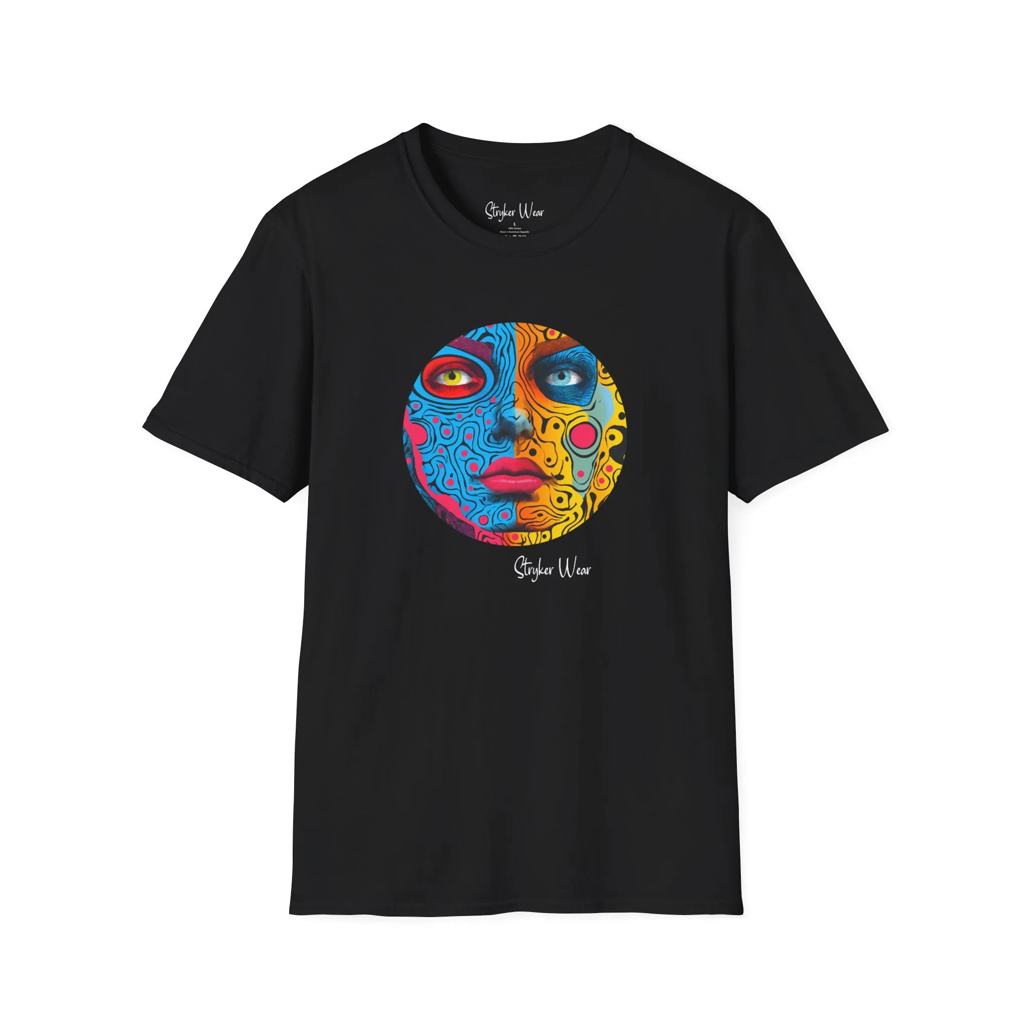 Abstract Face Pop Art | Unisex Softstyle T-Shirt