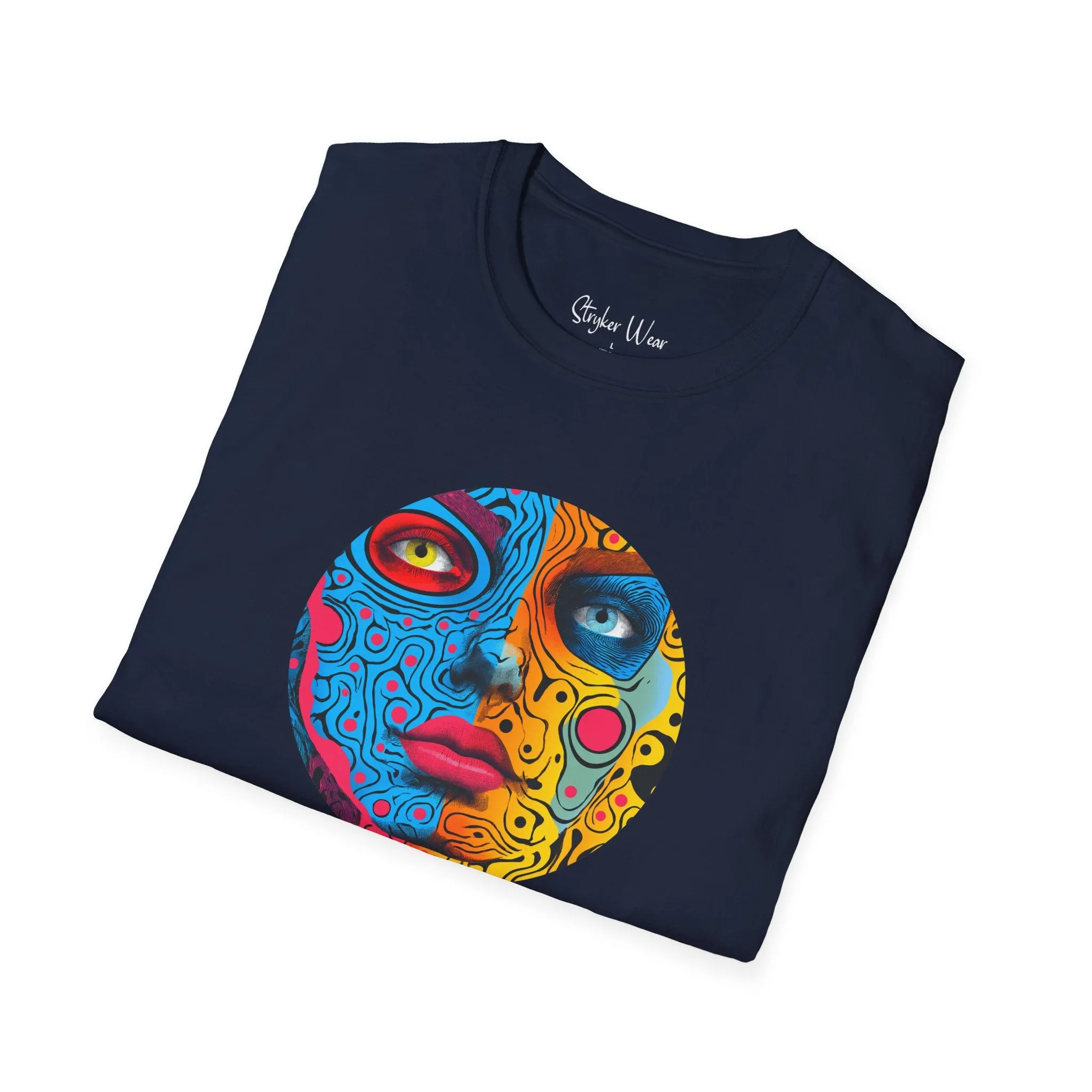 Abstract Face Pop Art | Unisex Softstyle T-Shirt