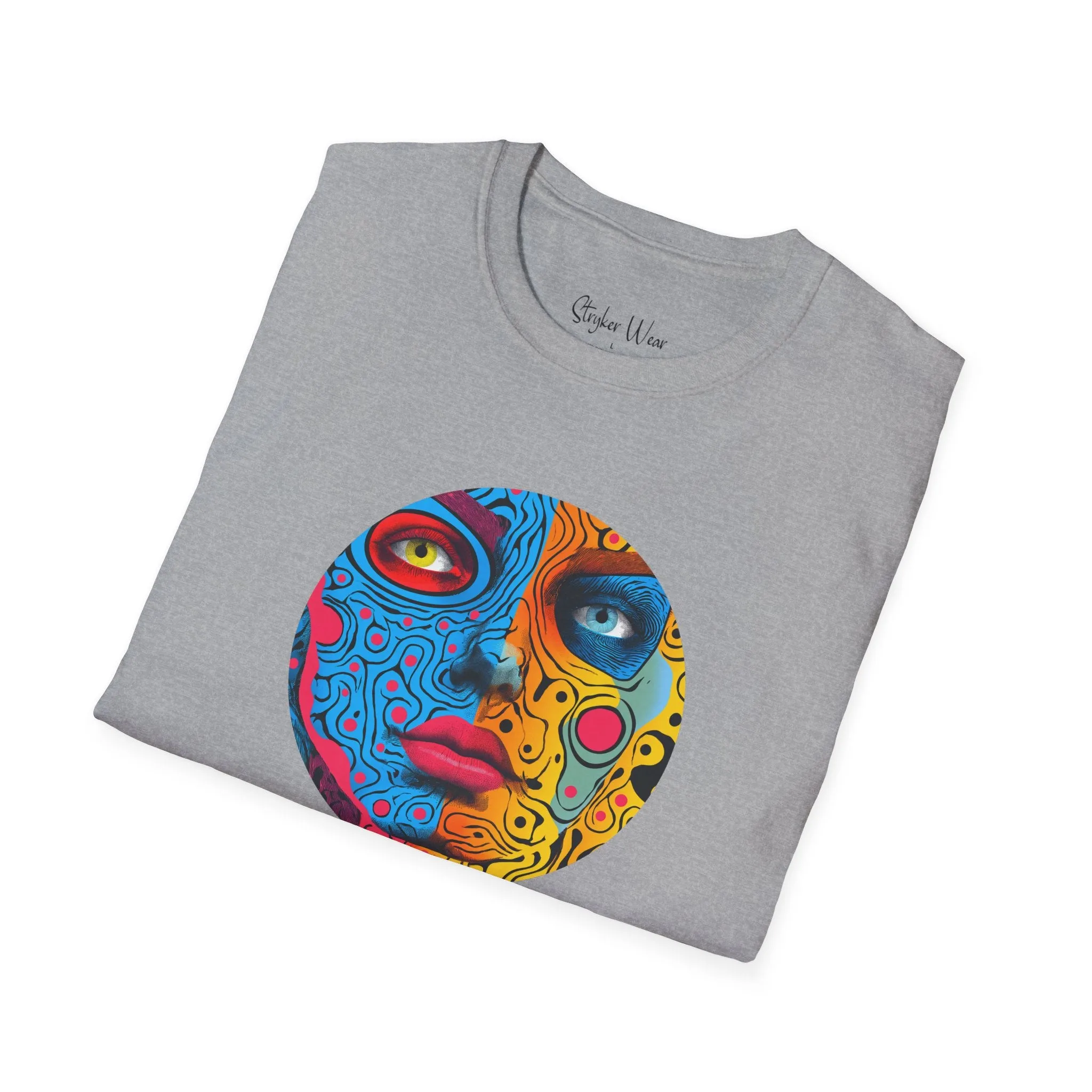 Abstract Face Pop Art | Unisex Softstyle T-Shirt