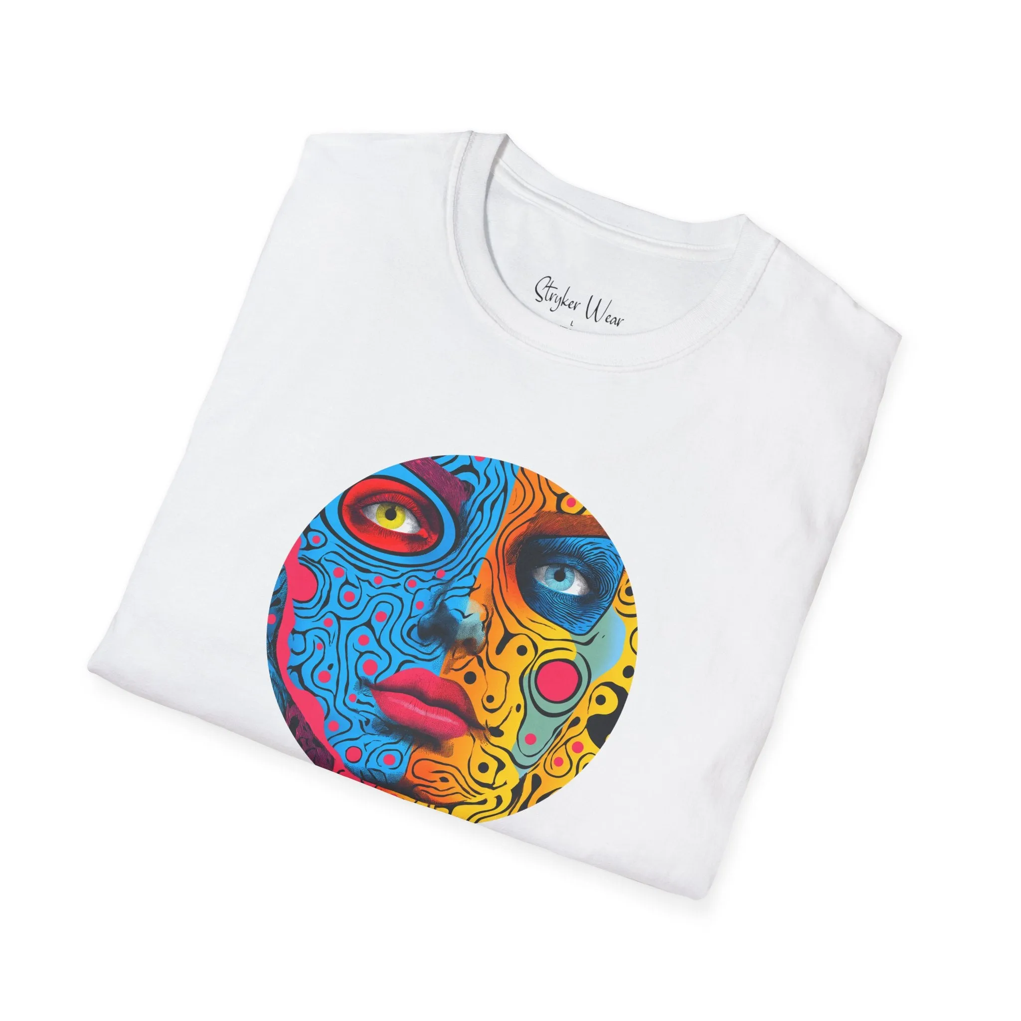 Abstract Face Pop Art | Unisex Softstyle T-Shirt