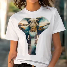 African Art Savanna Elephant T-Shirt