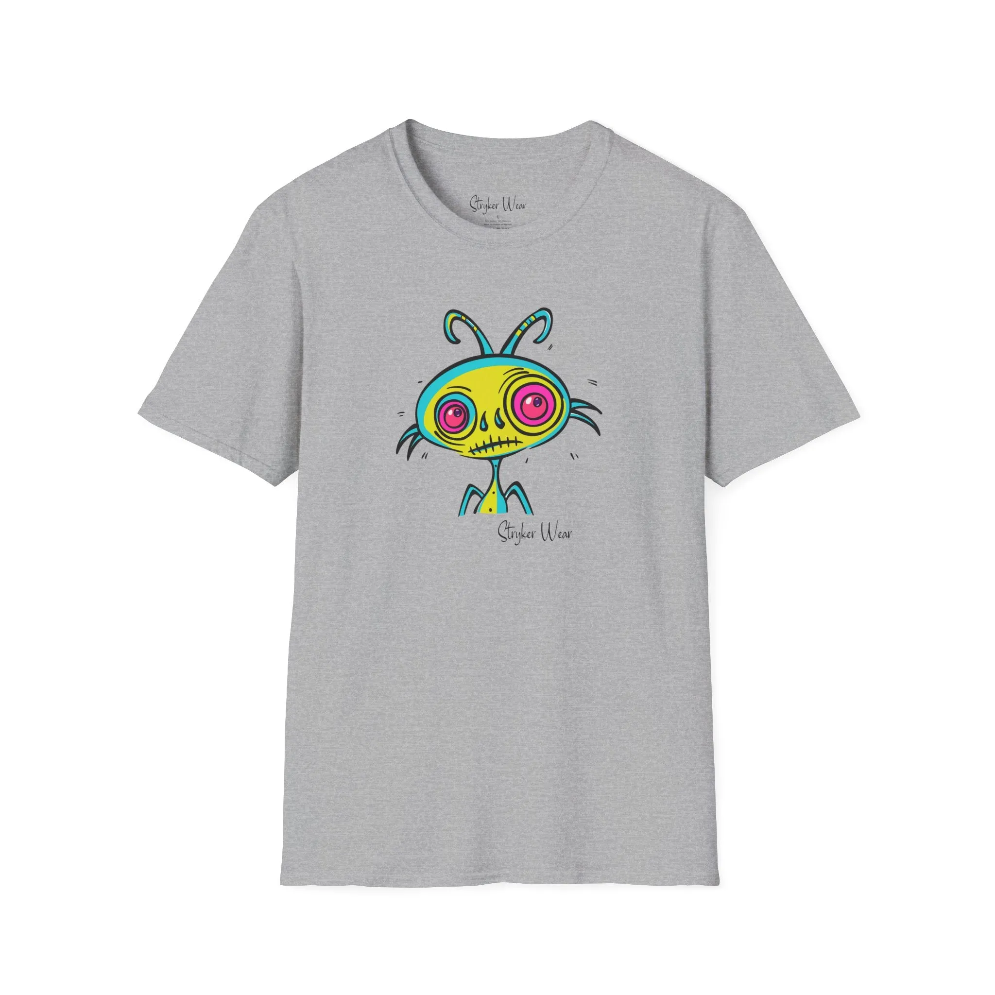 Alien Abstract Sketch | Unisex Softstyle T-Shirt