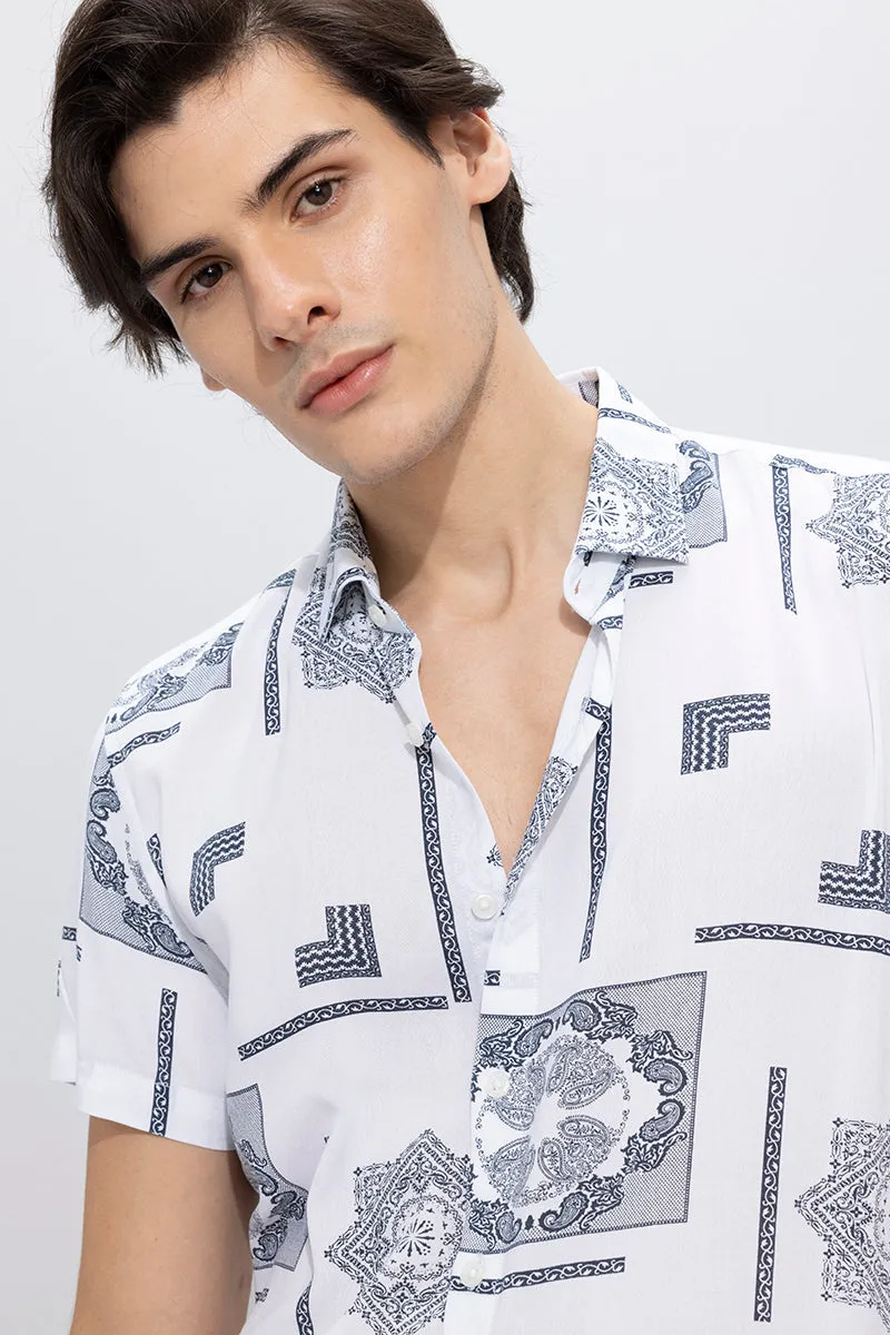 Artistic Paisley White Shirt