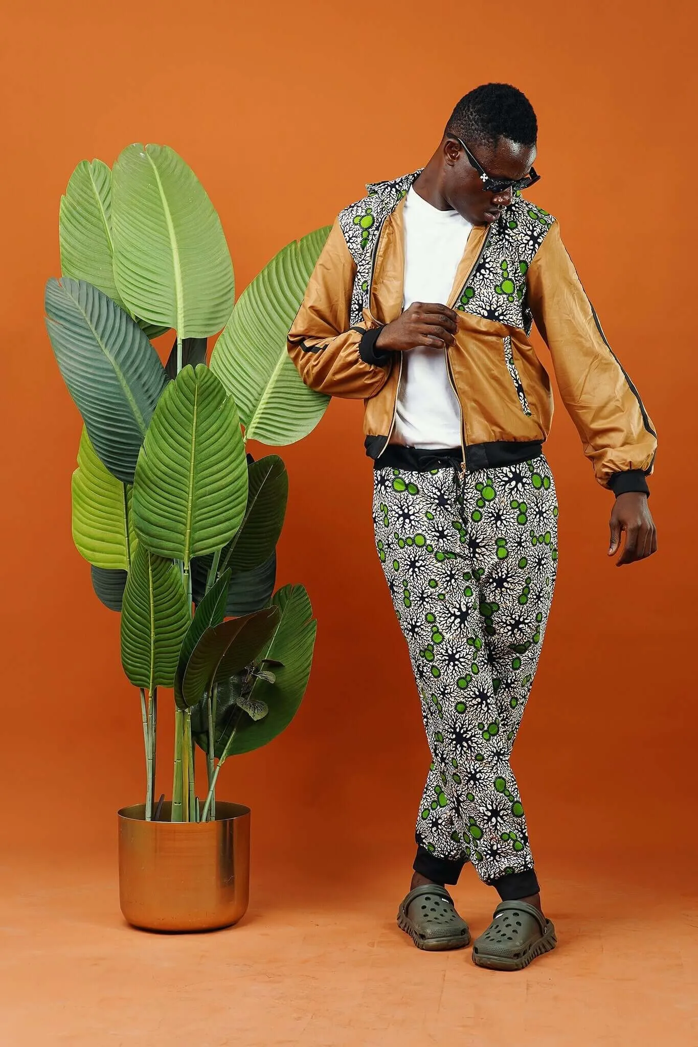 Atwima Fawn African Print Tracksuit Trousers