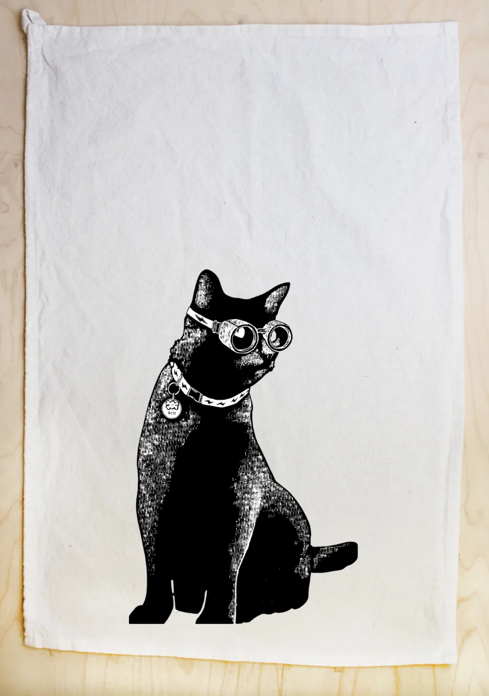 Bits the Cat Tea Towel