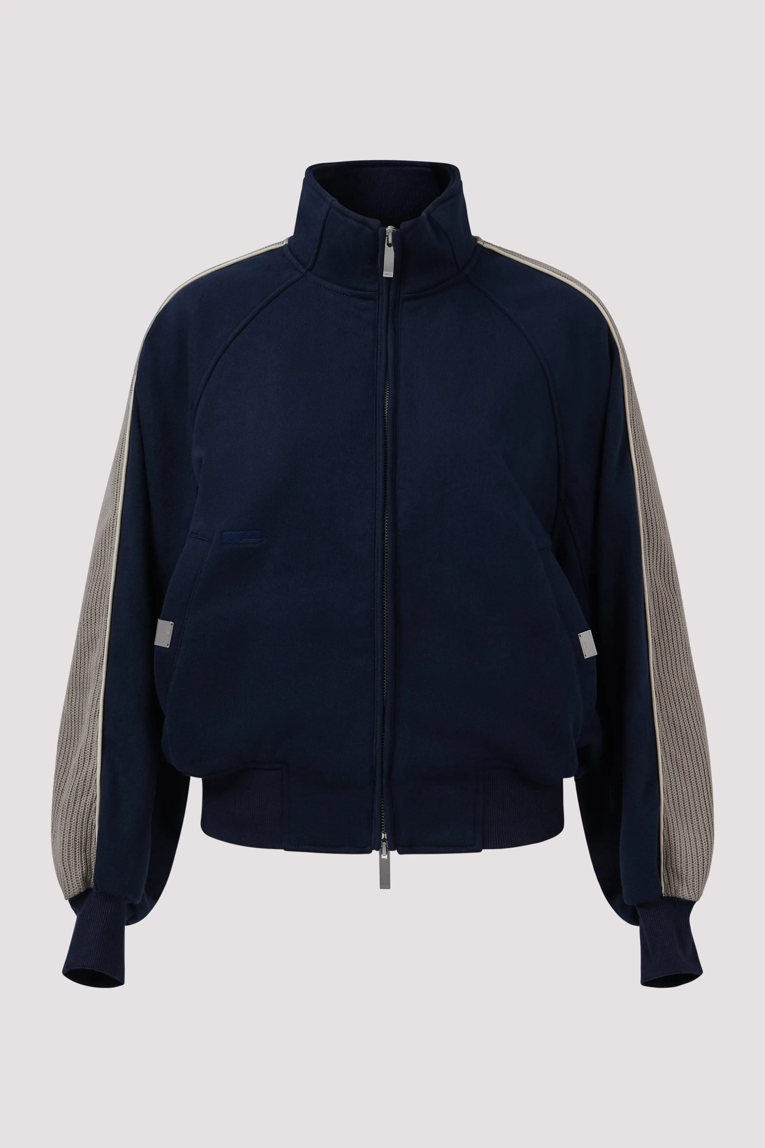 Blue Profile Zipper Sweatshirt