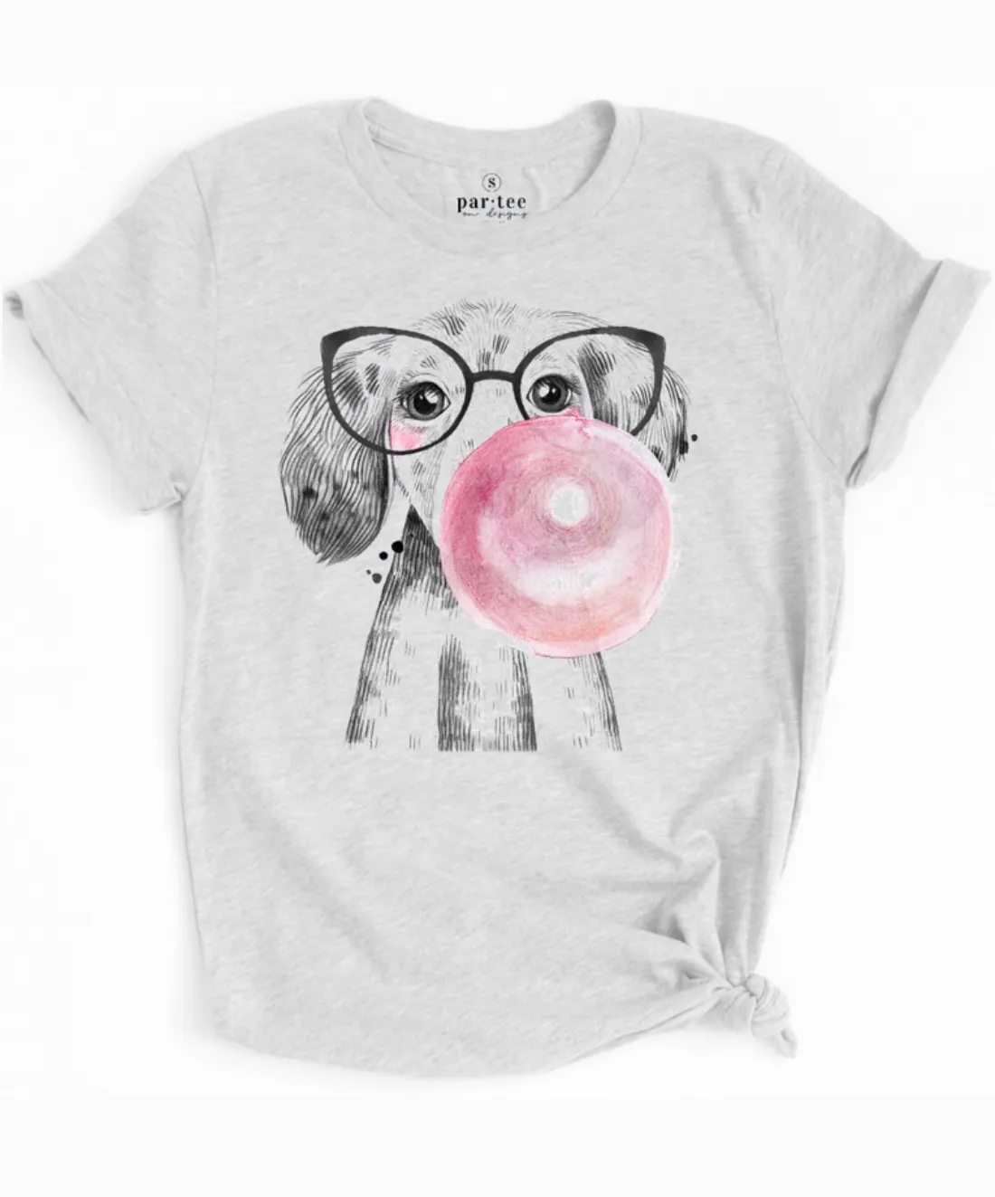 Bubblegum Dog Glasses Tee