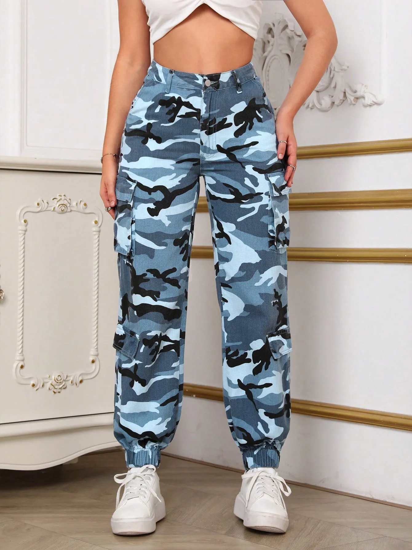 Camo Jogger Cargo Pants