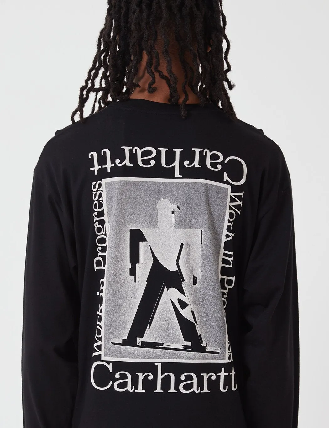 Carhartt-WIP Foundation Long Sleeve T-Shirt - Black/White