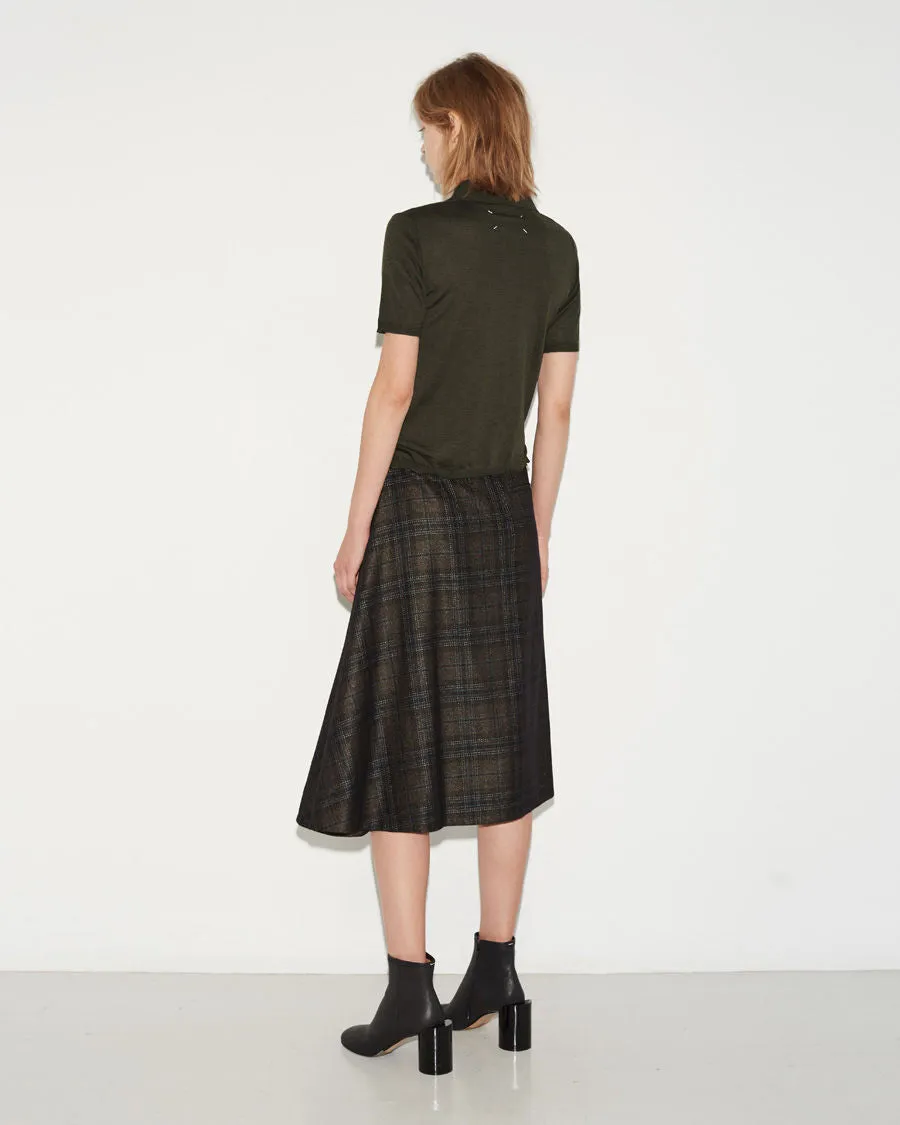 Checked Wool Skirt