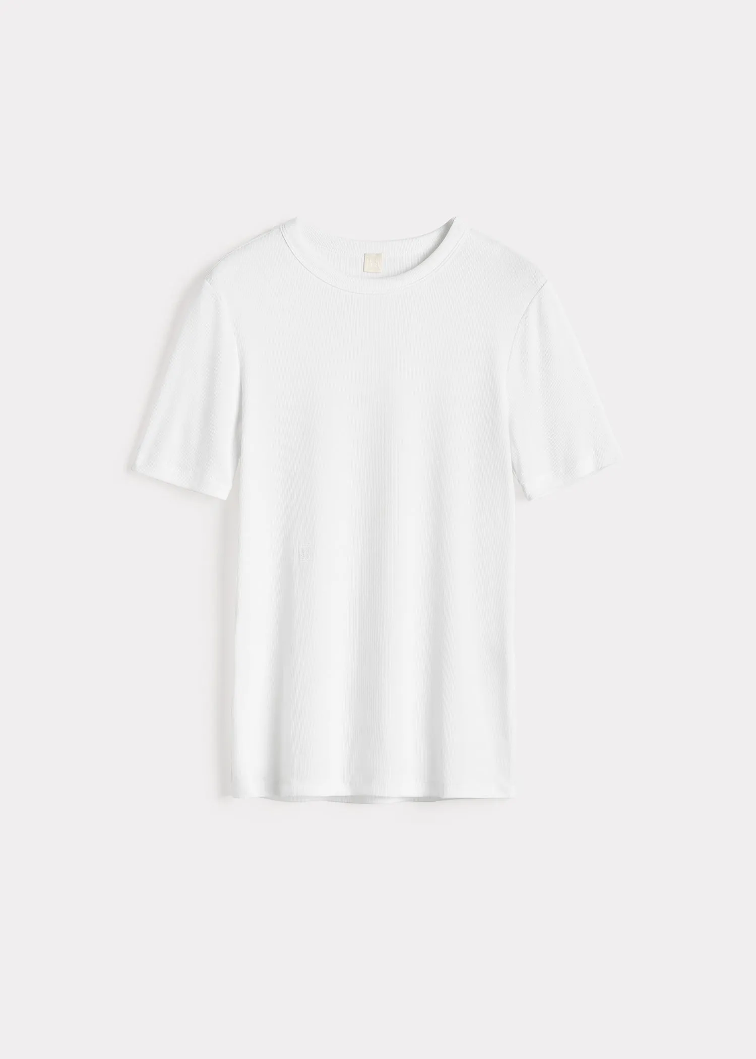 Classic rib tee white