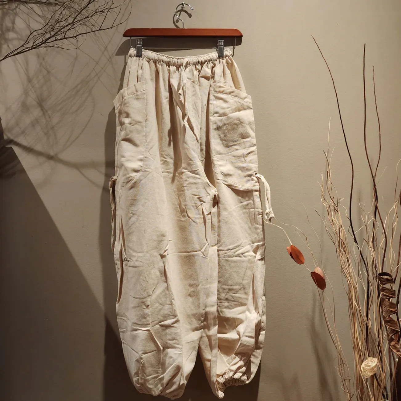 Comfy Pants - Natural Cotton Drawstring