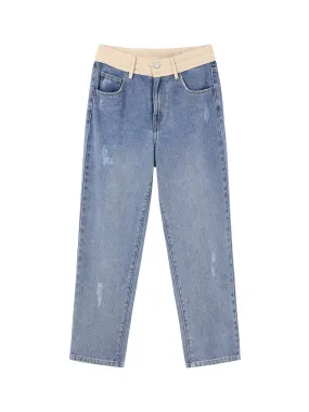 Contrast Relaxed Jeans