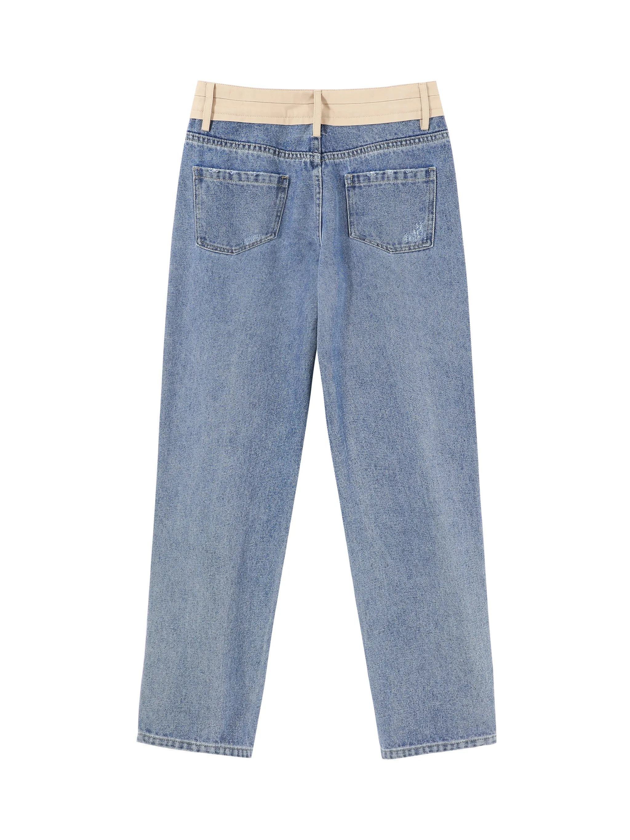 Contrast Relaxed Jeans