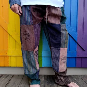 Cotton Hippie Men's Pants Patchwork Dharke Khaddar Long Pants