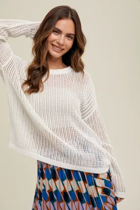 Devin Open Knit Sweater