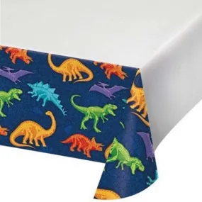 Dino Dig Plastic Tablecover, 48in X 88in