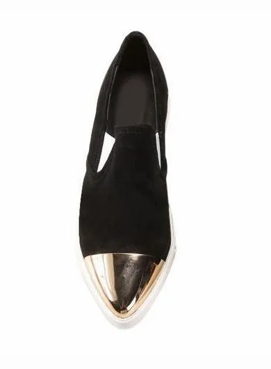 Emmalyn Metal Pointed Slip On Shoes