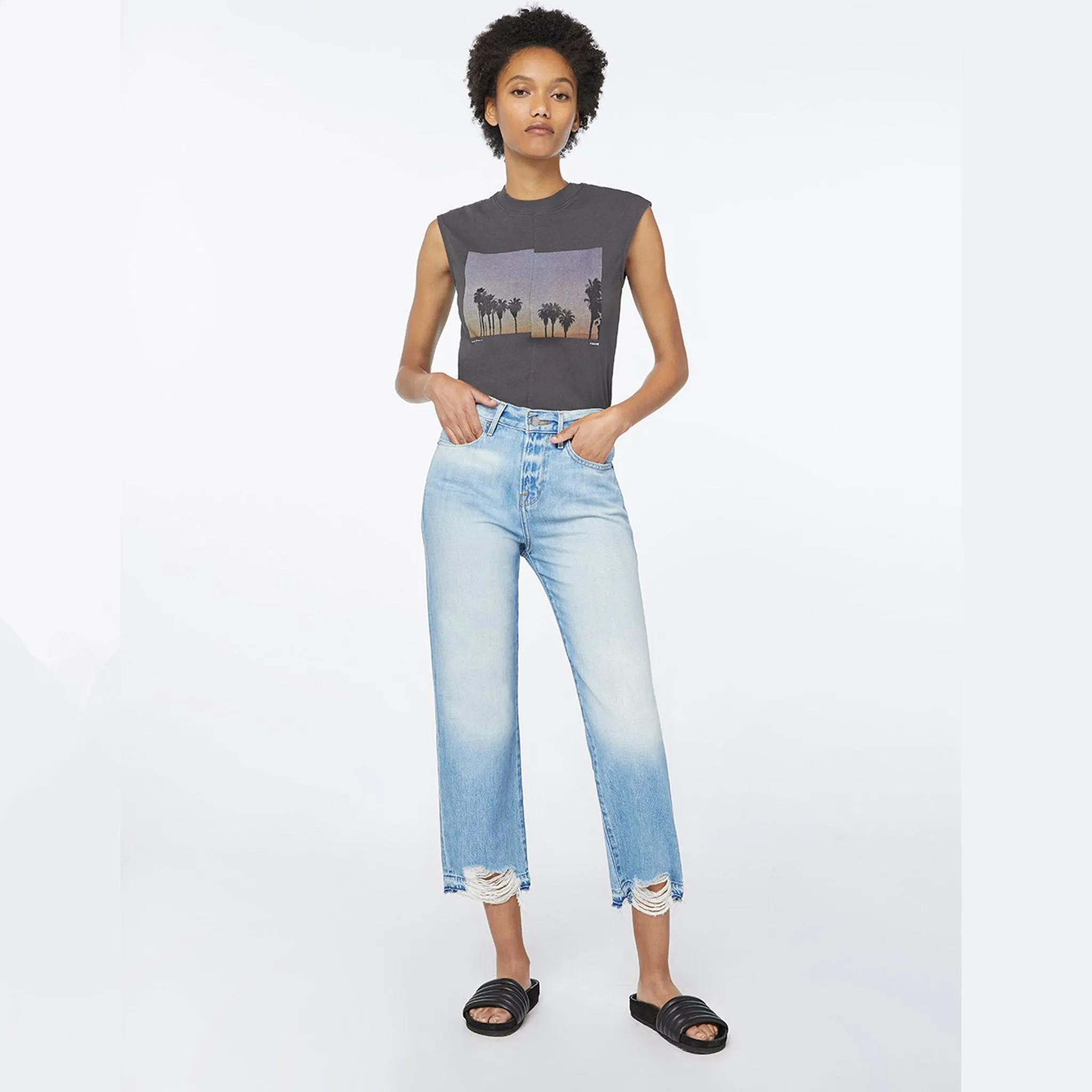 Frame Le Hollywood Crop Released Hem - Fullerton