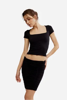 Free People About It Half Slip in Black