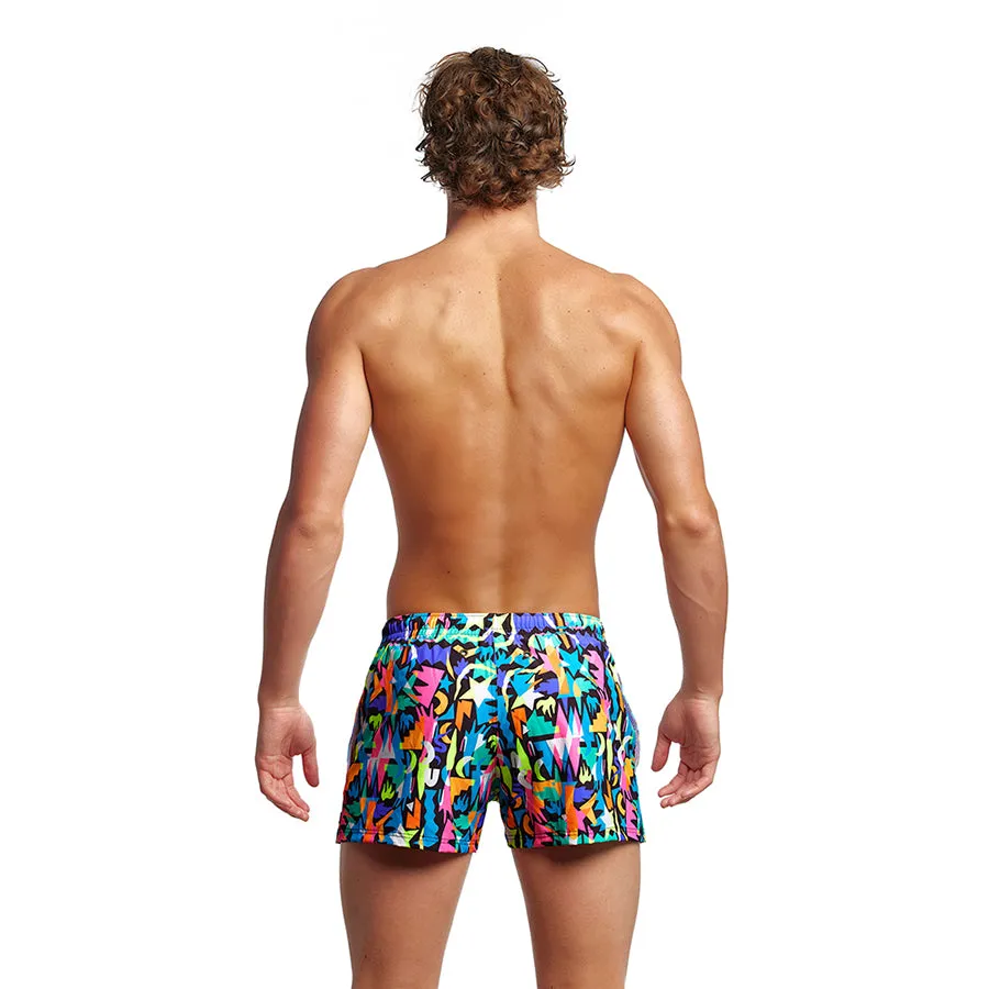 Funky Trunks Mens Shorty Shorts FT40M- Paper Cut