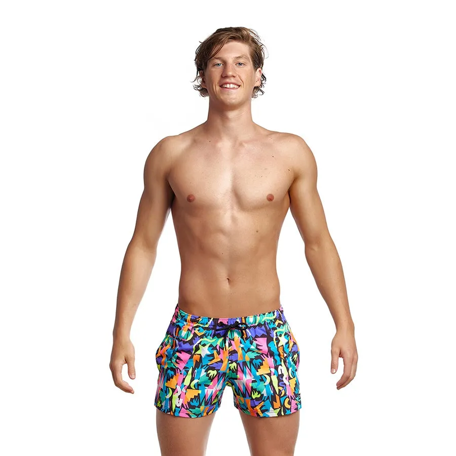 Funky Trunks Mens Shorty Shorts FT40M- Paper Cut