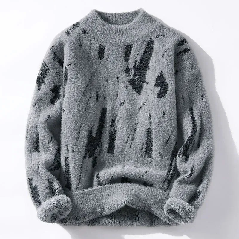 Ivyshape | Art-Inspired Knit Pullover