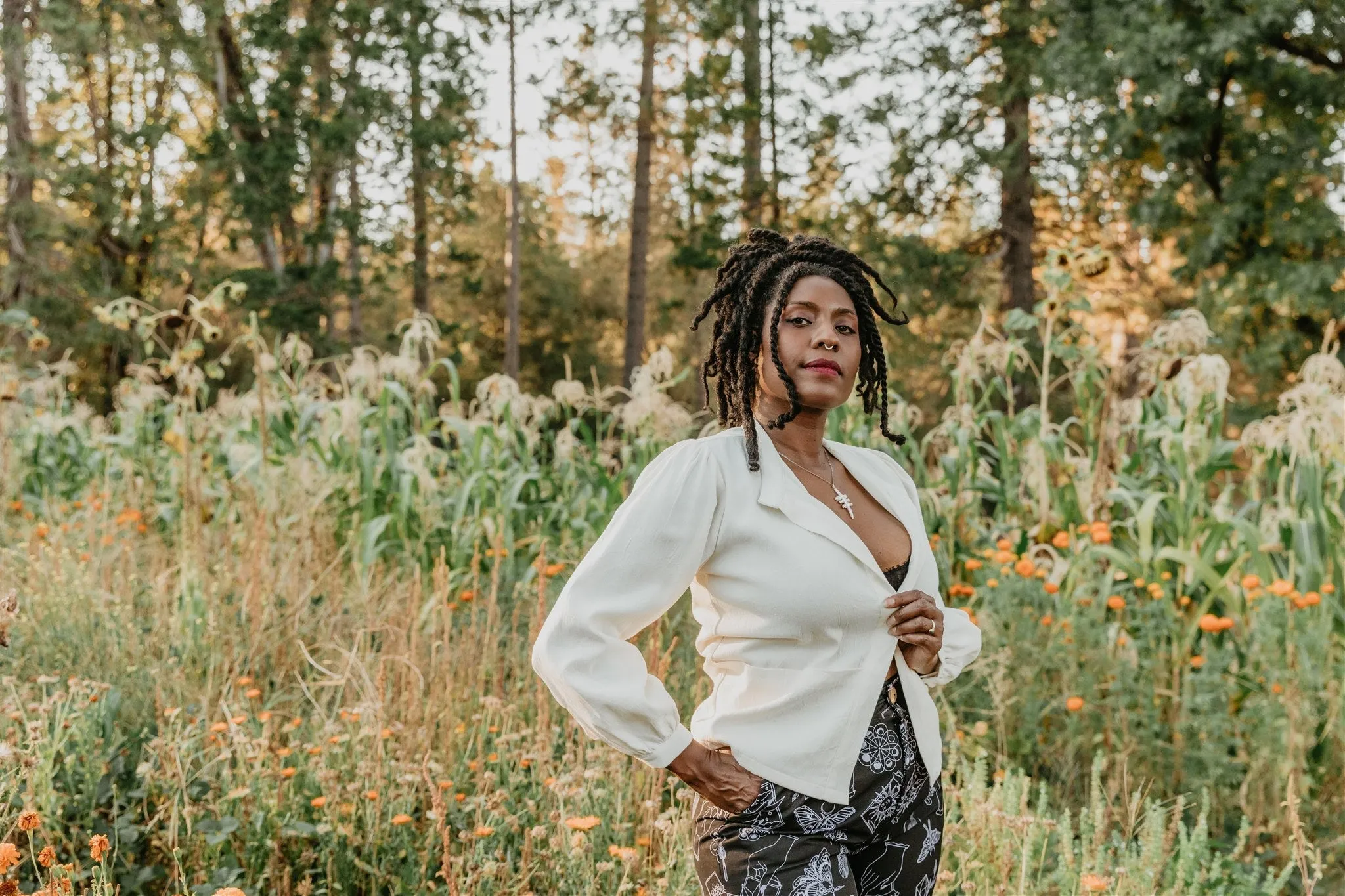 Jane Jacket in Textured White