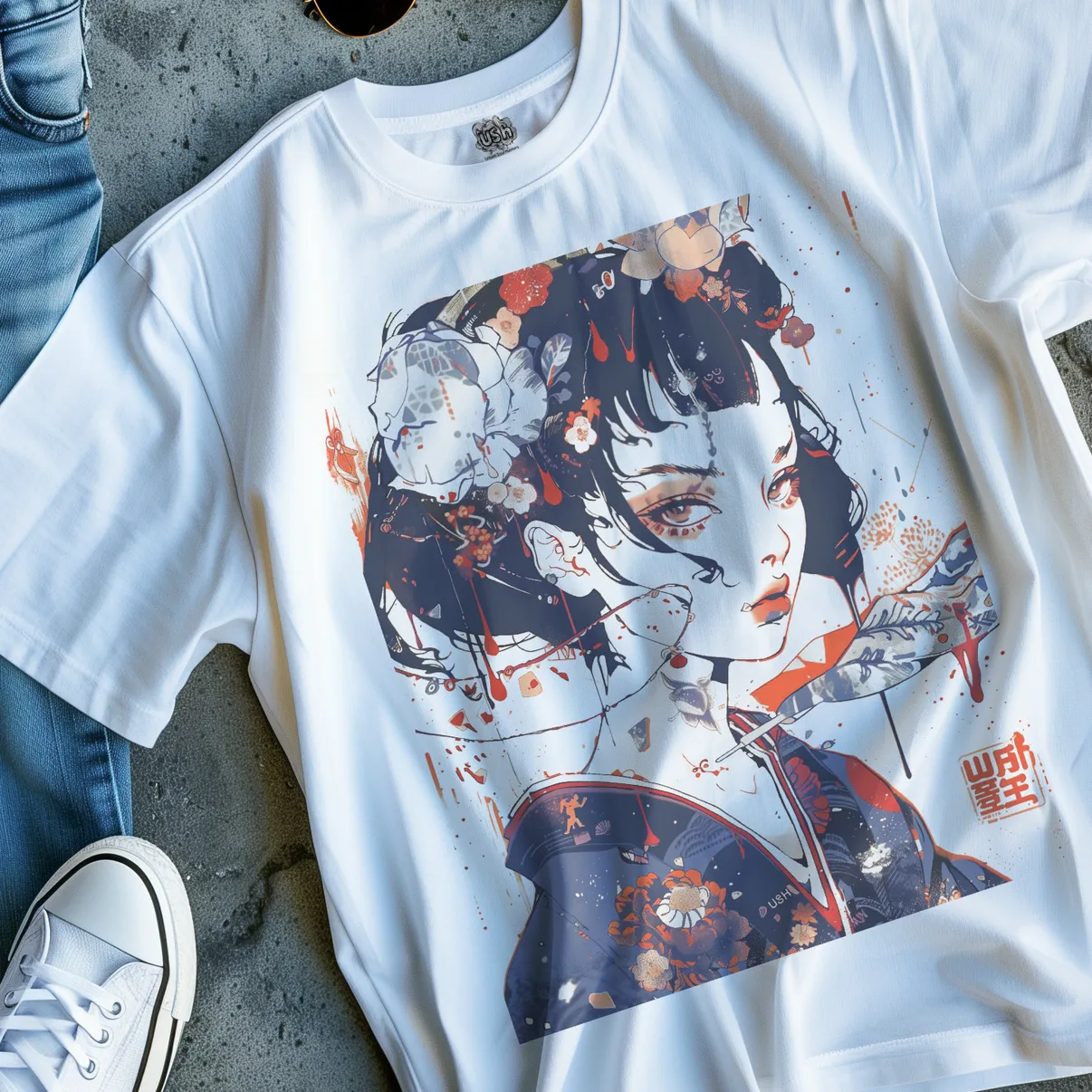 Japanese Art Pop Geisha T-Shirt