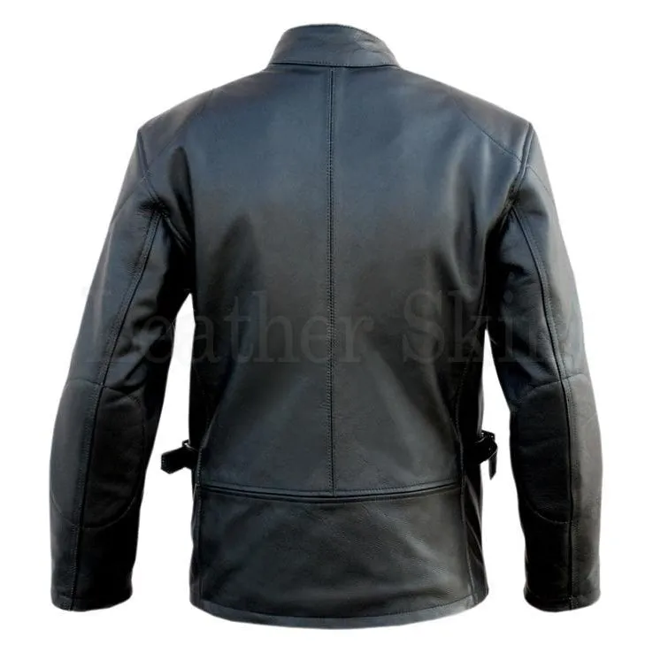 Leather Skin Men Black Fashion Premium Genuine Leather Jacket with Front & Side Pockets