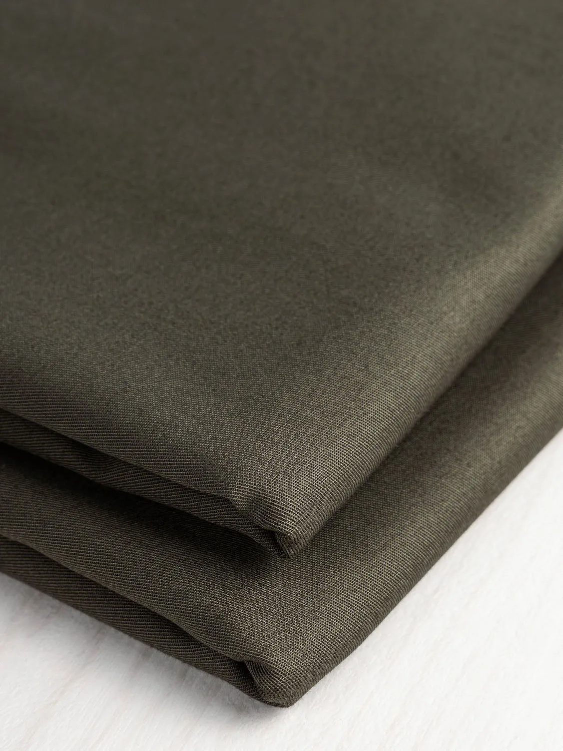 Lightweight Organic Cotton Stretch 6 oz Twill - Hunter Green