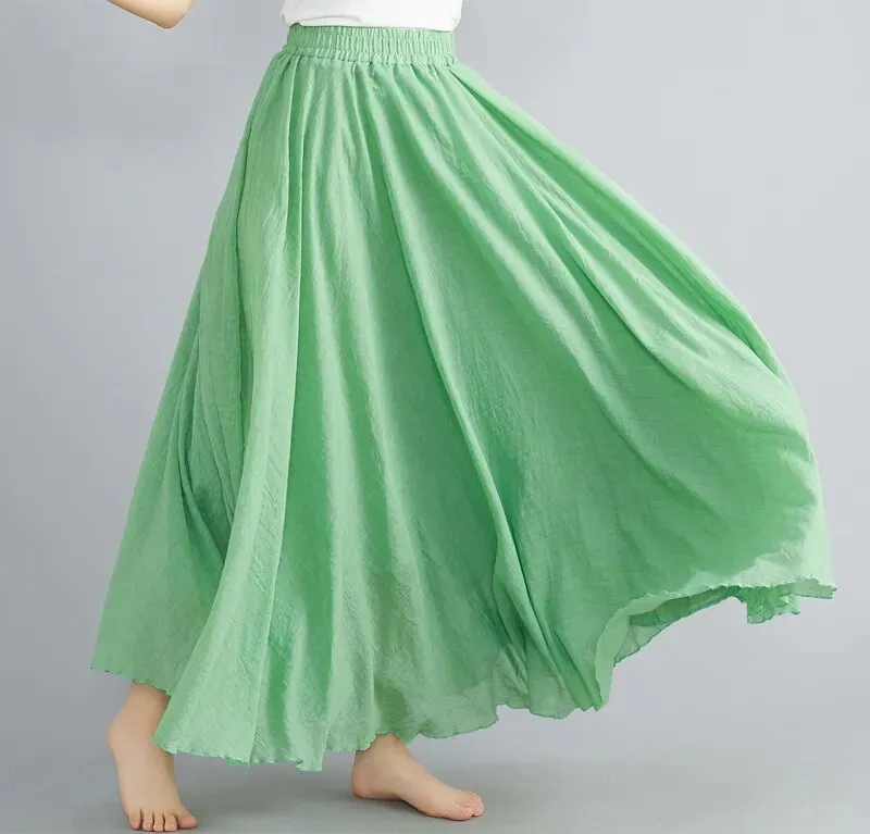 Linen Cotton Maxi Skirts New Colours