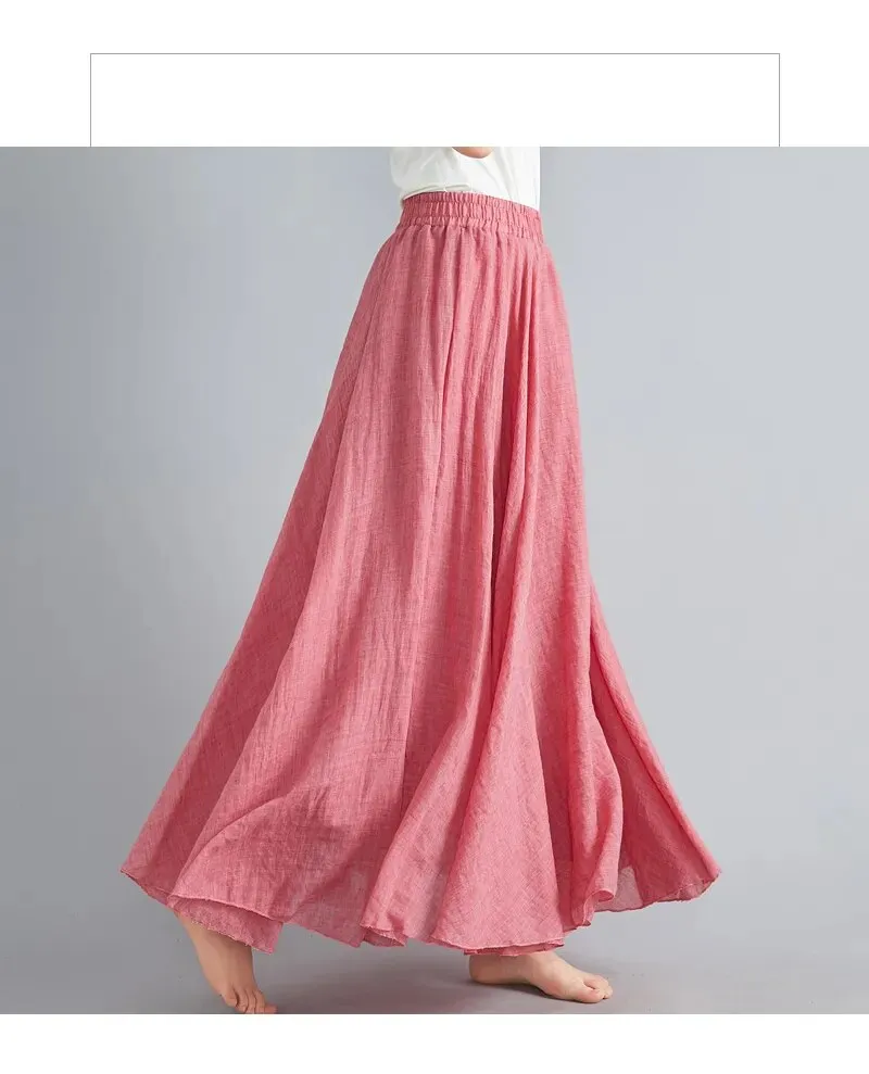 Linen Cotton Maxi Skirts New Colours