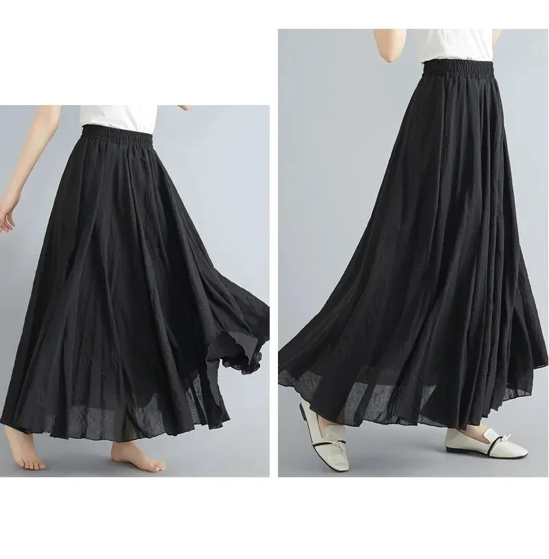 Linen Cotton Maxi Skirts New Colours