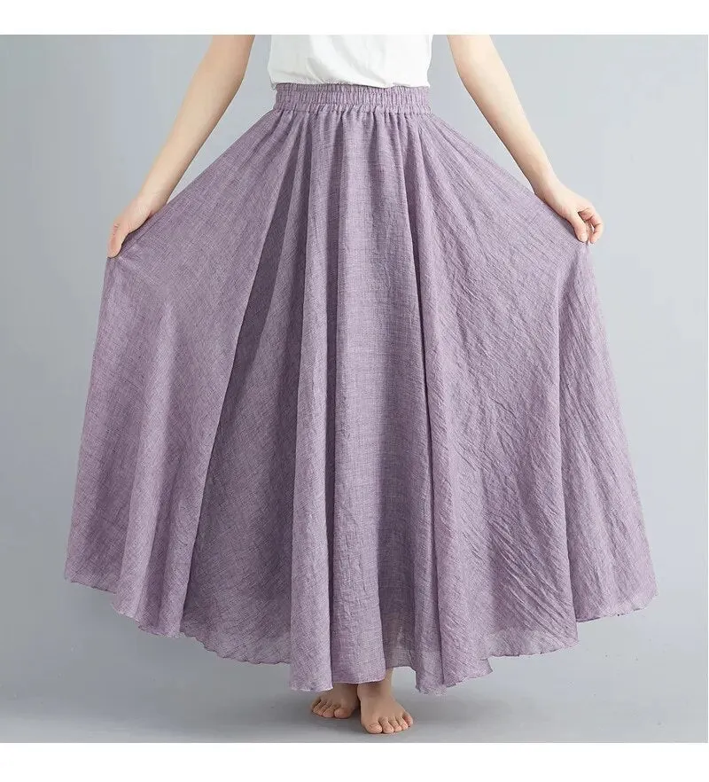 Linen Cotton Maxi Skirts New Colours