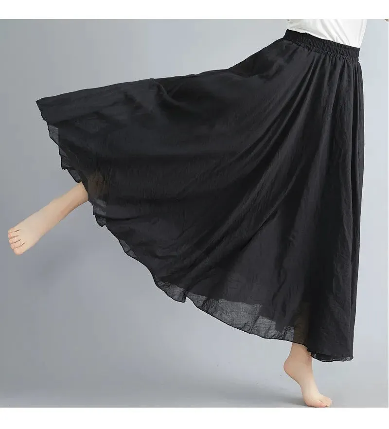 Linen Cotton Maxi Skirts New Colours