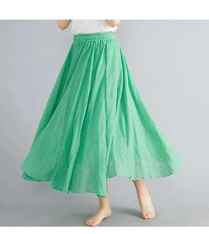 Linen Cotton Maxi Skirts New Colours