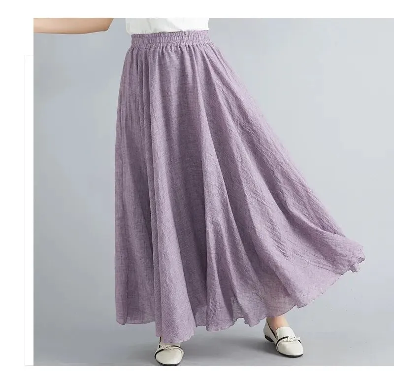 Linen Cotton Maxi Skirts New Colours