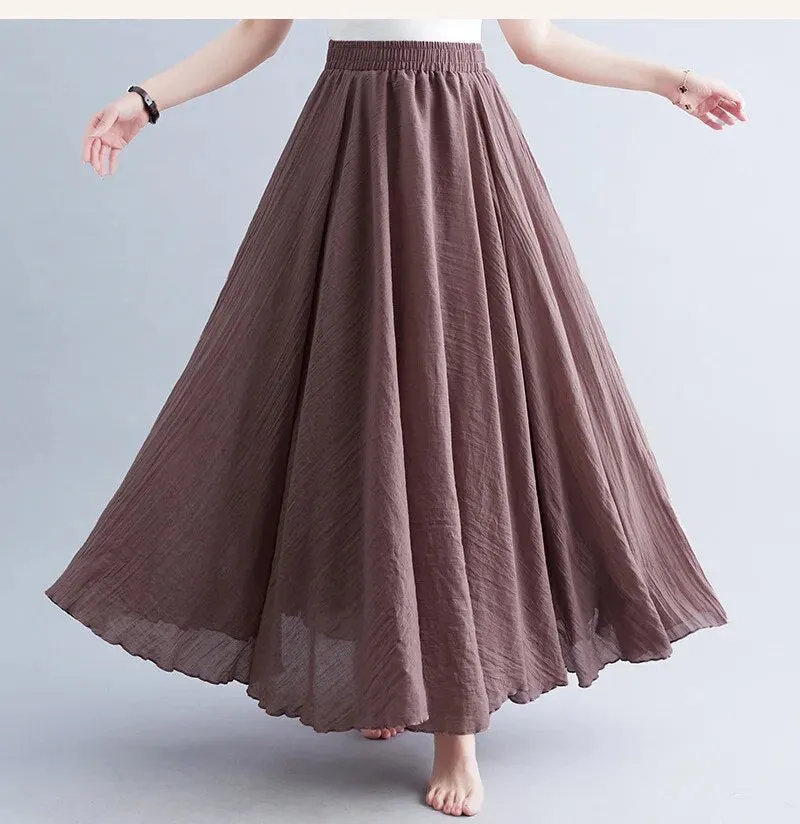 Linen Cotton Maxi Skirts New Colours