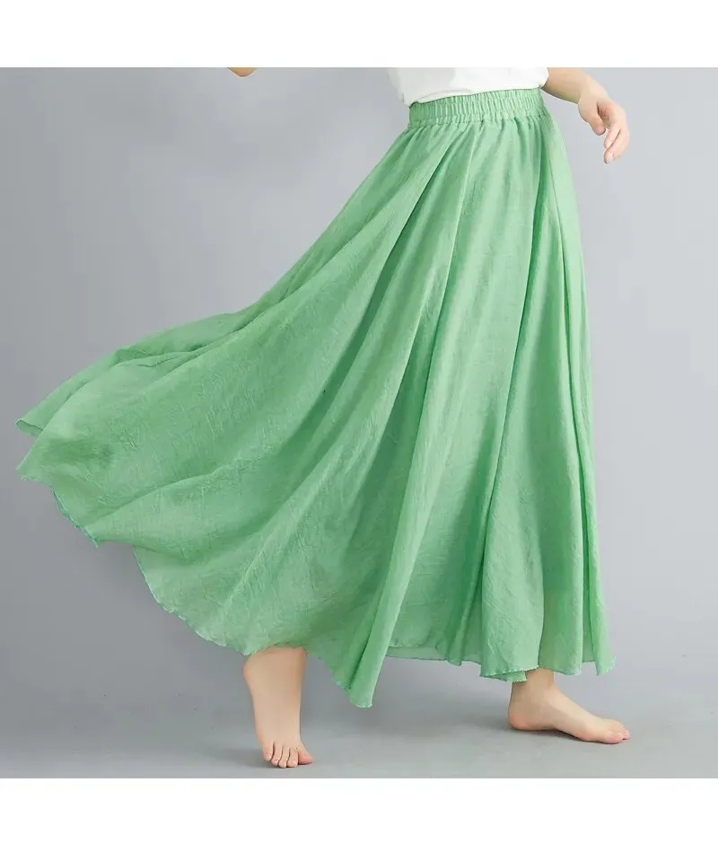 Linen Cotton Maxi Skirts New Colours