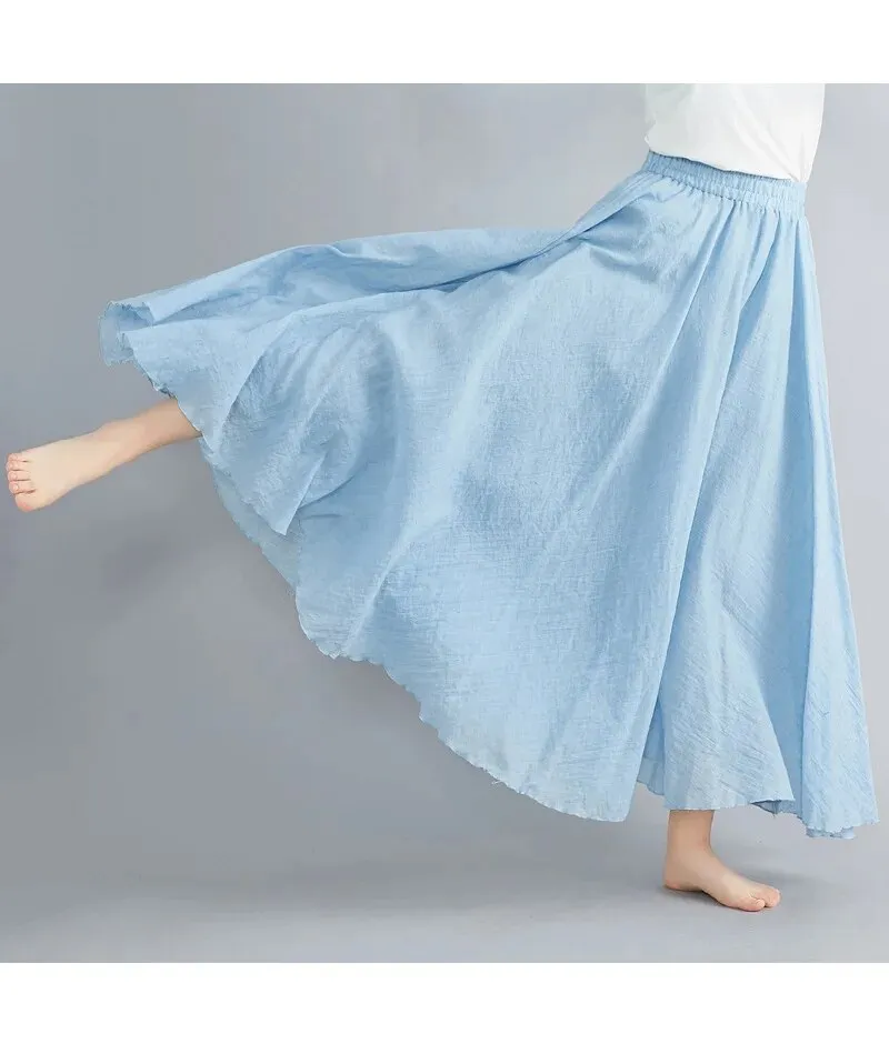 Linen Cotton Maxi Skirts New Colours