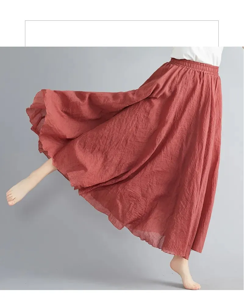 Linen Cotton Maxi Skirts New Colours