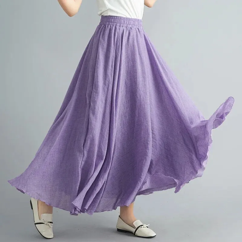 Linen Cotton Maxi Skirts New Colours