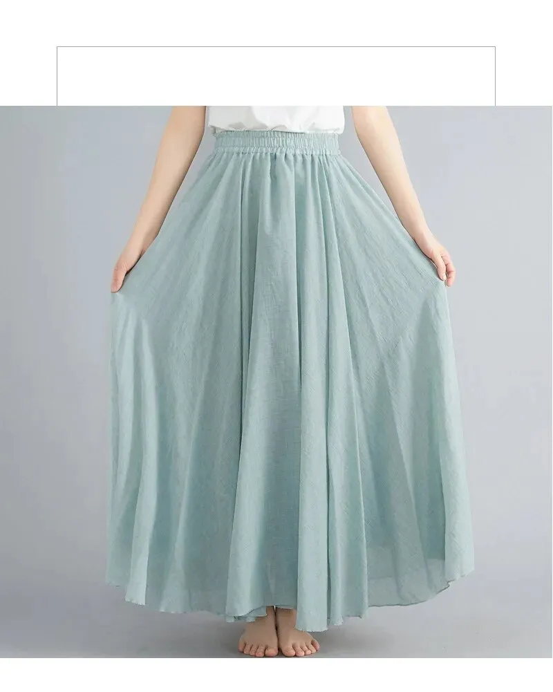 Linen Cotton Maxi Skirts New Colours