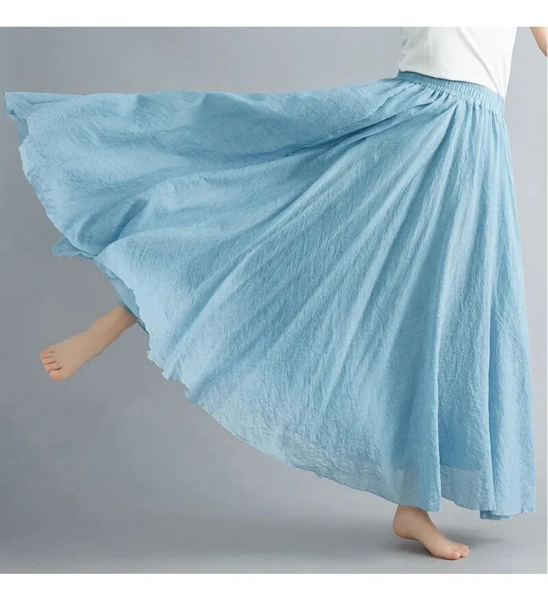 Linen Cotton Maxi Skirts New Colours