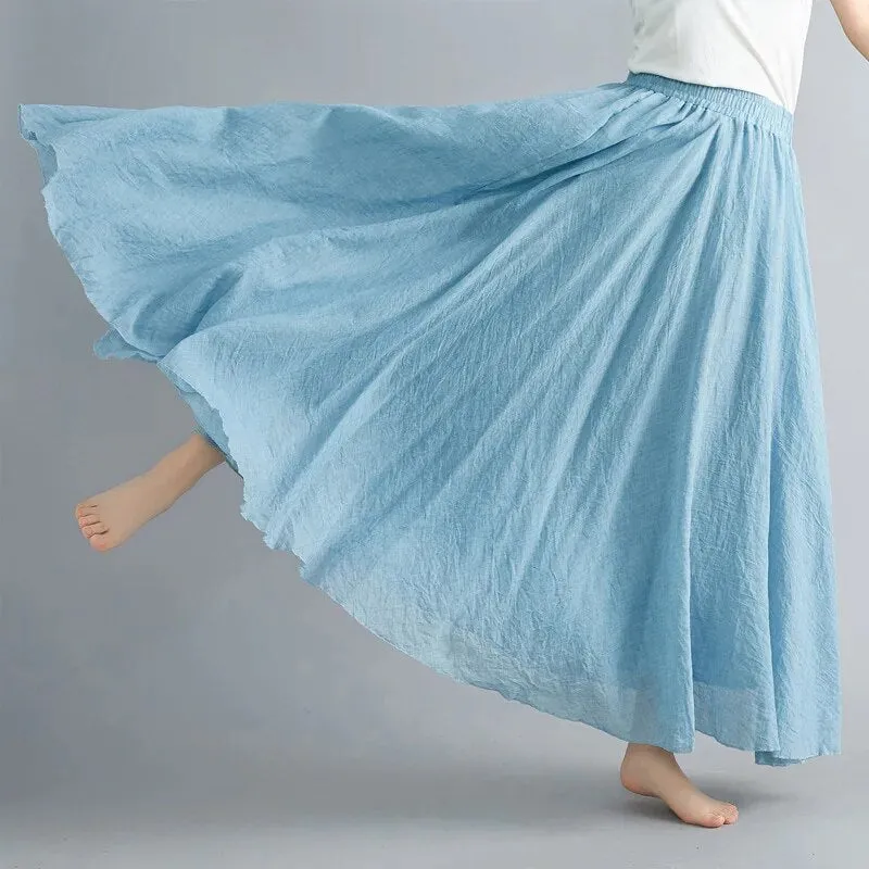 Linen Cotton Maxi Skirts New Colours