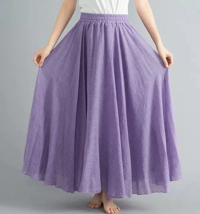 Linen Cotton Maxi Skirts New Colours