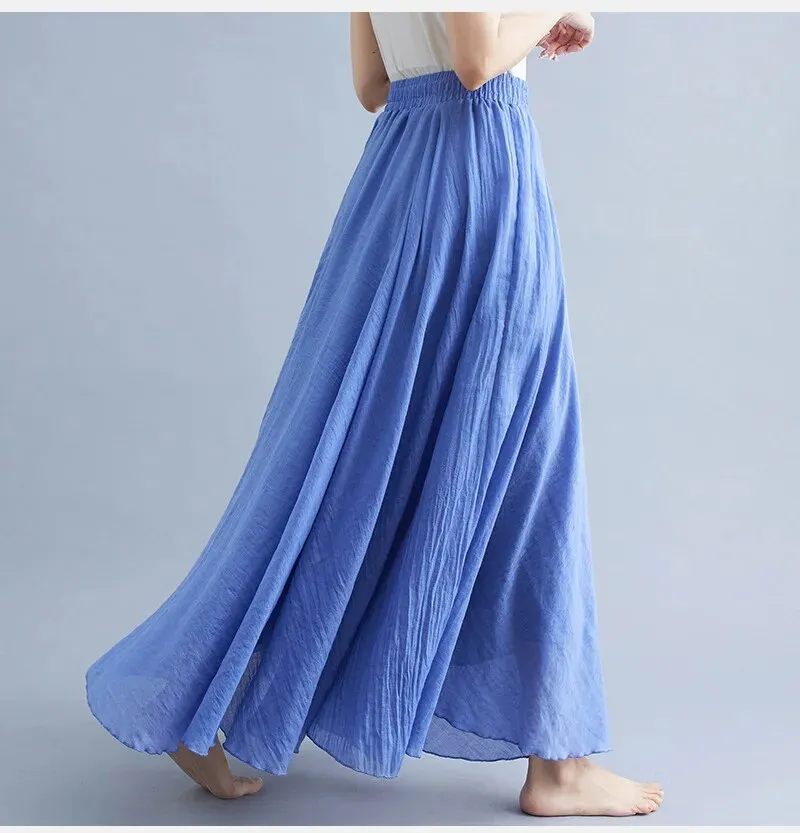 Linen Cotton Maxi Skirts New Colours